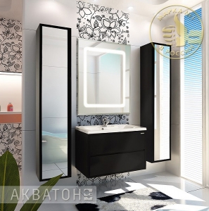 АКВАТОН, Комплект для ванной Акватон Римини 80 Черный